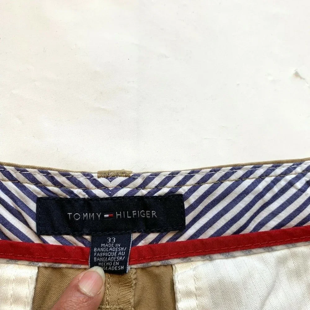 Tommy Hilfiger Cargo‎ Shorts Mens 33 (35x11.5) Relaxed Longer Length Heavyweight